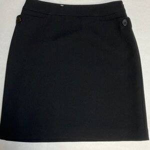 Talbots above the knee career petite black skirt size 4p excellent condition